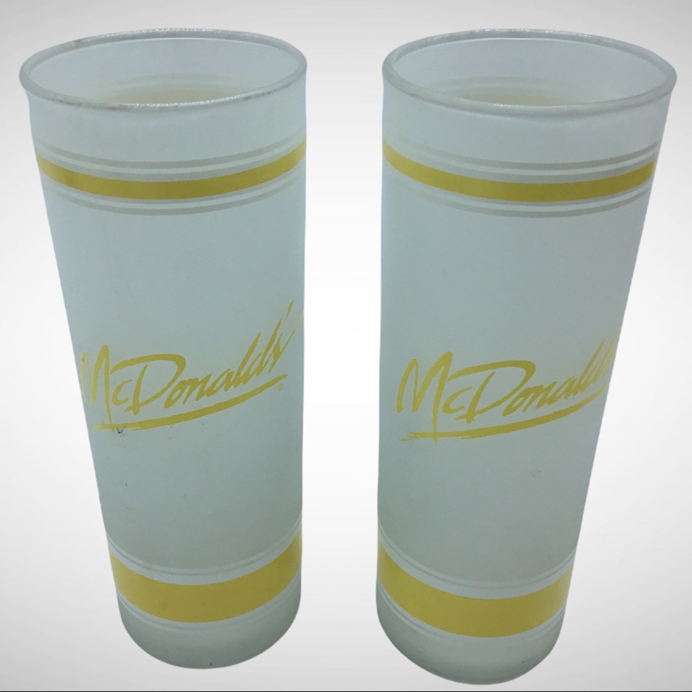 Vintage McDonalds Frosted Drinking Glasses